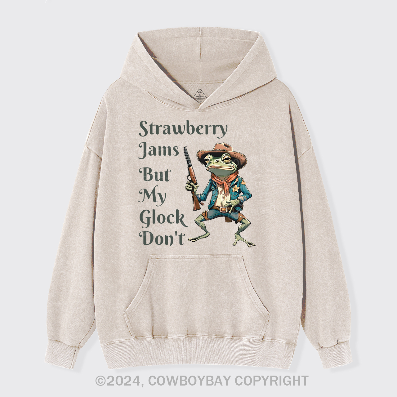 Strawberry Jams But My Glock Don't Garment-Dye Hoodies