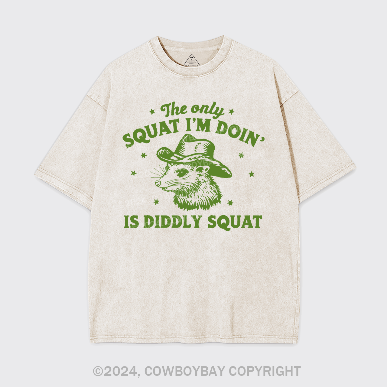 The Only Squat I'm Doing Is Diddly Squat Garment-dye Tees