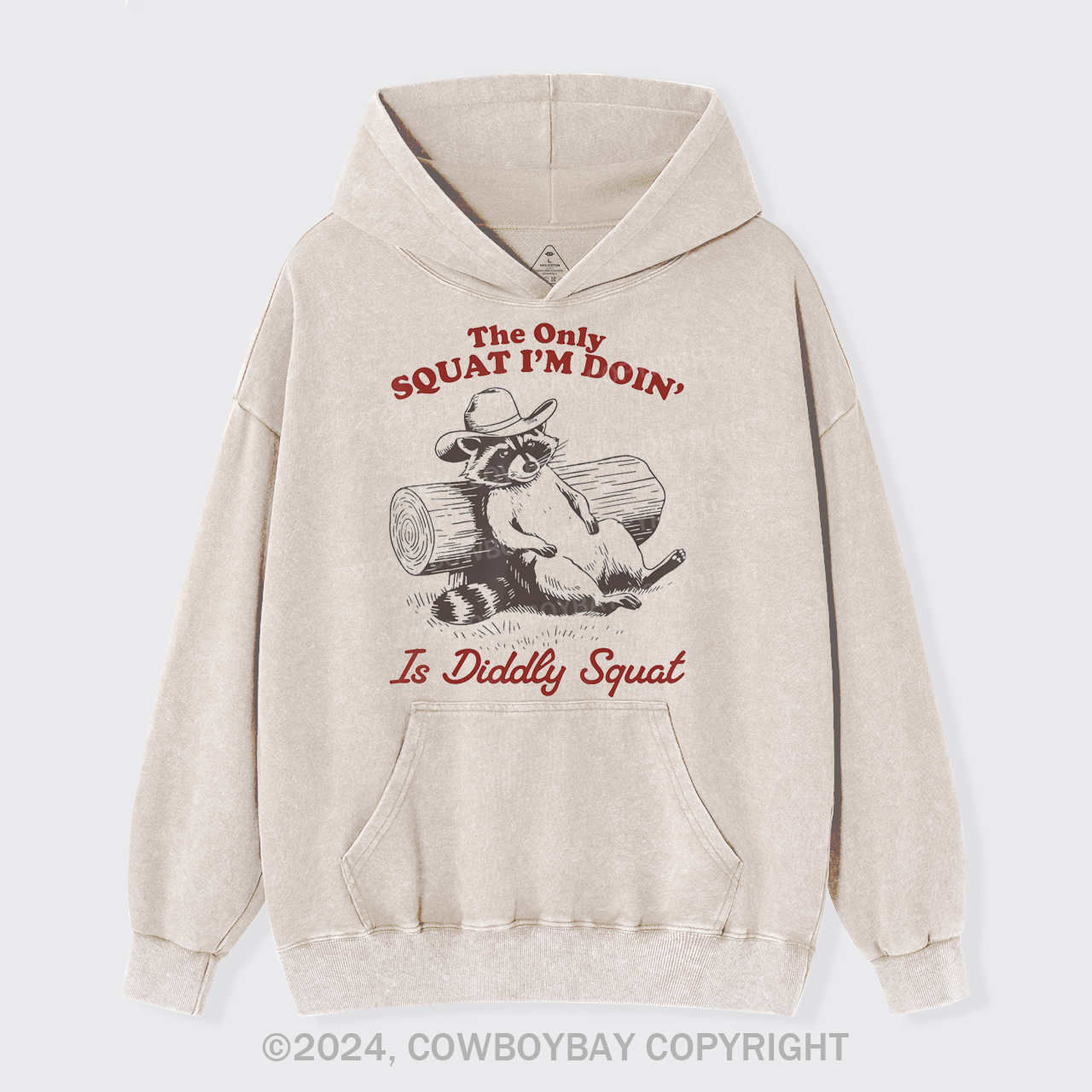 The Only Squat I'm Doing' Is Diddly Squat Garment-Dye Hoodies