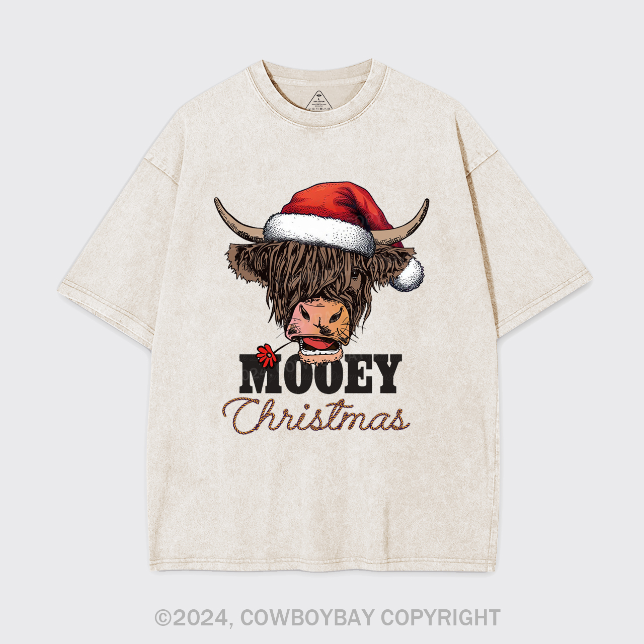 Cow Christmas Garment-dye Tees