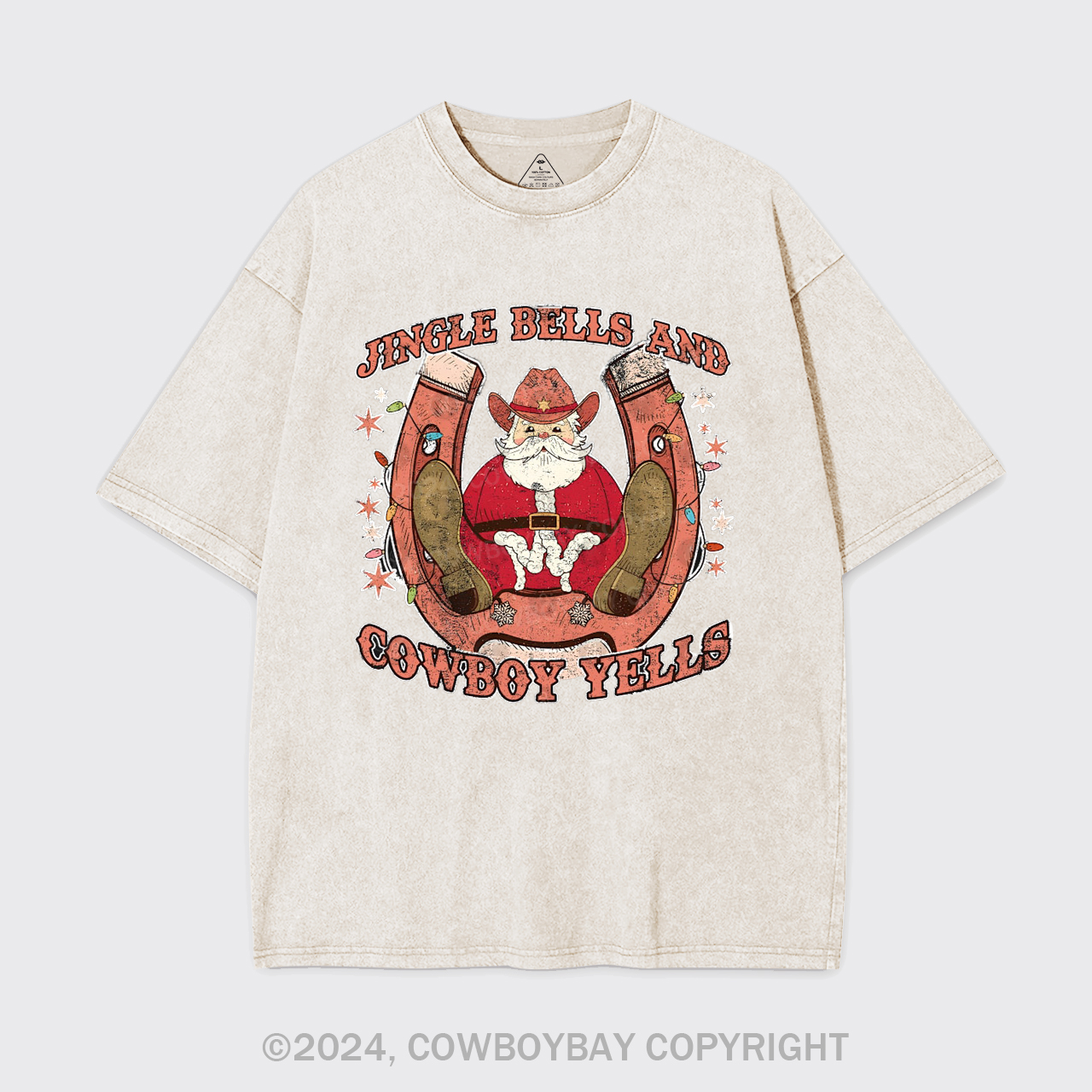 Jingle Bells And Cowboy Yells Garment-dye Tees