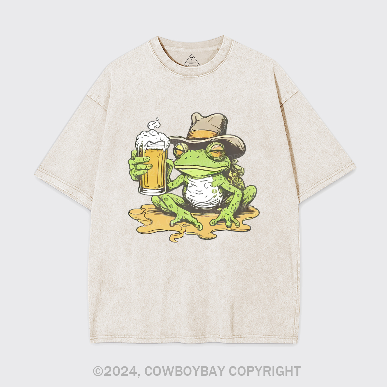 Frog And Beer Garment-dye Tees