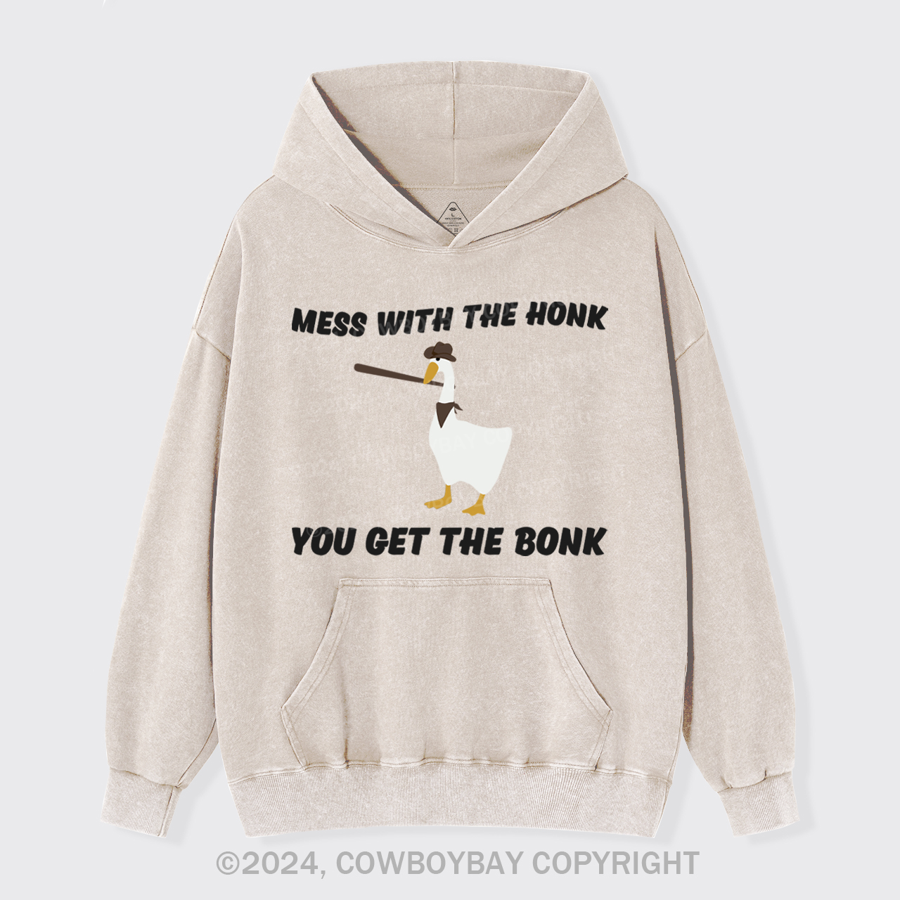 Mess With The Honk You Get The Bonk  Garment-Dye Hoodies