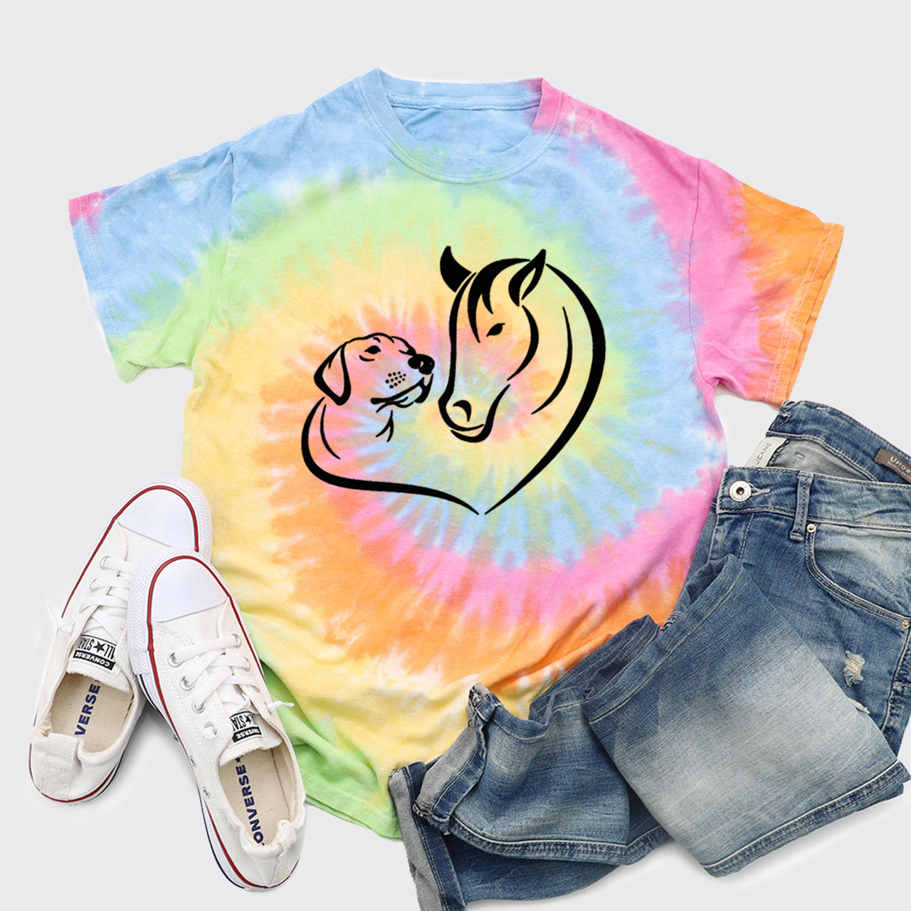 Horse Dog Lover Tie Dye Shirts