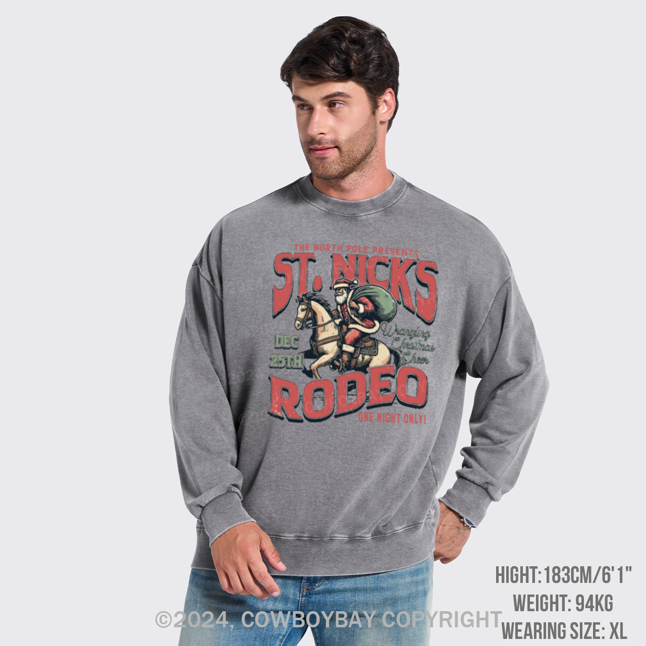 St, Nick's Rodeo Washed Sweatshirts