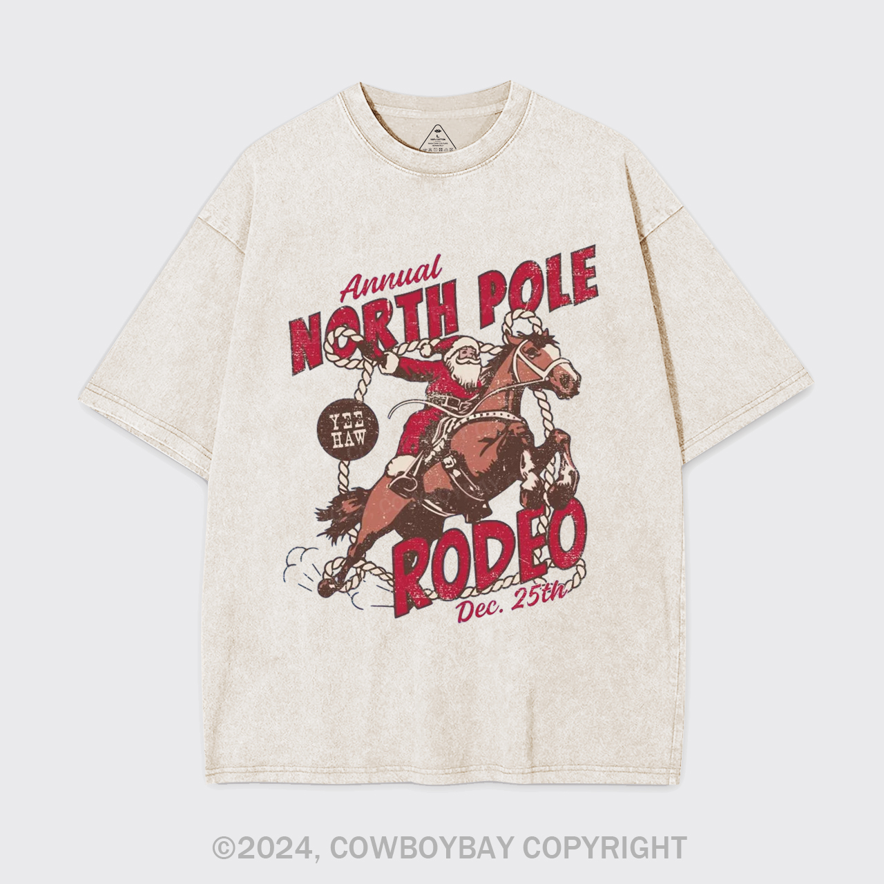 North Pole Rodeo Crewneck Garment-dye Tees