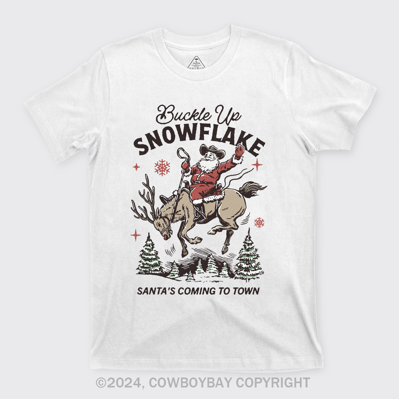 Retro Christmas Cowboy Santa T-Shirts