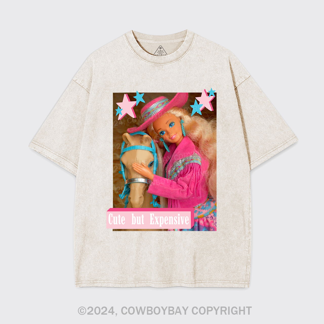 Cute But Expensive Retro Cowboy Garment-dye Tees