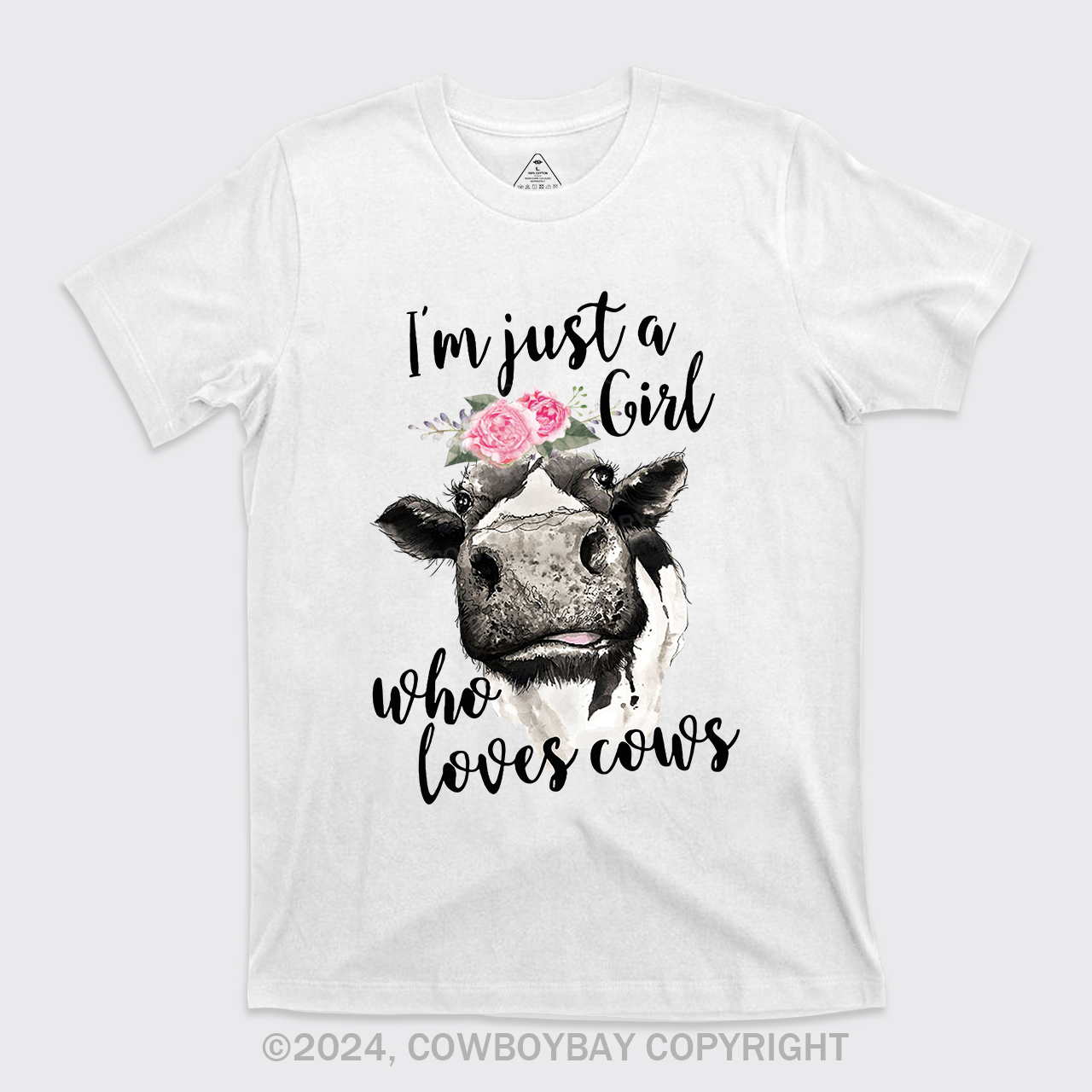 I'm Just A Girl Who Loves Cows Cowboy T-Shirts