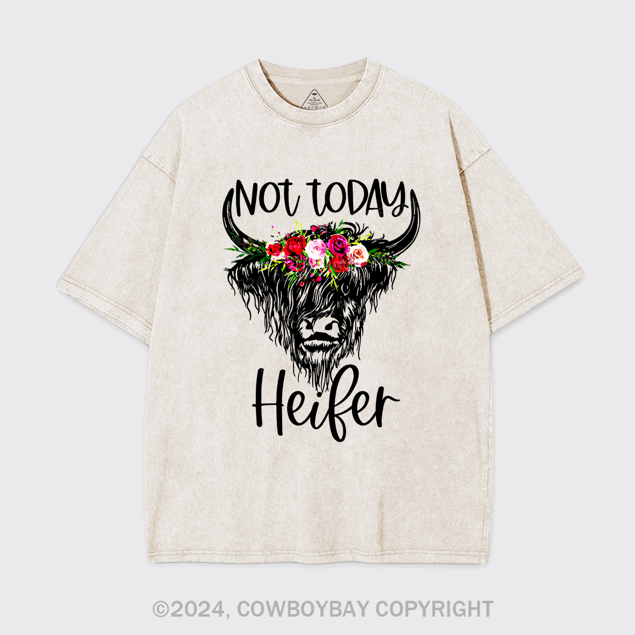 Not Today Heifer Cowboy Garment-dye Tees