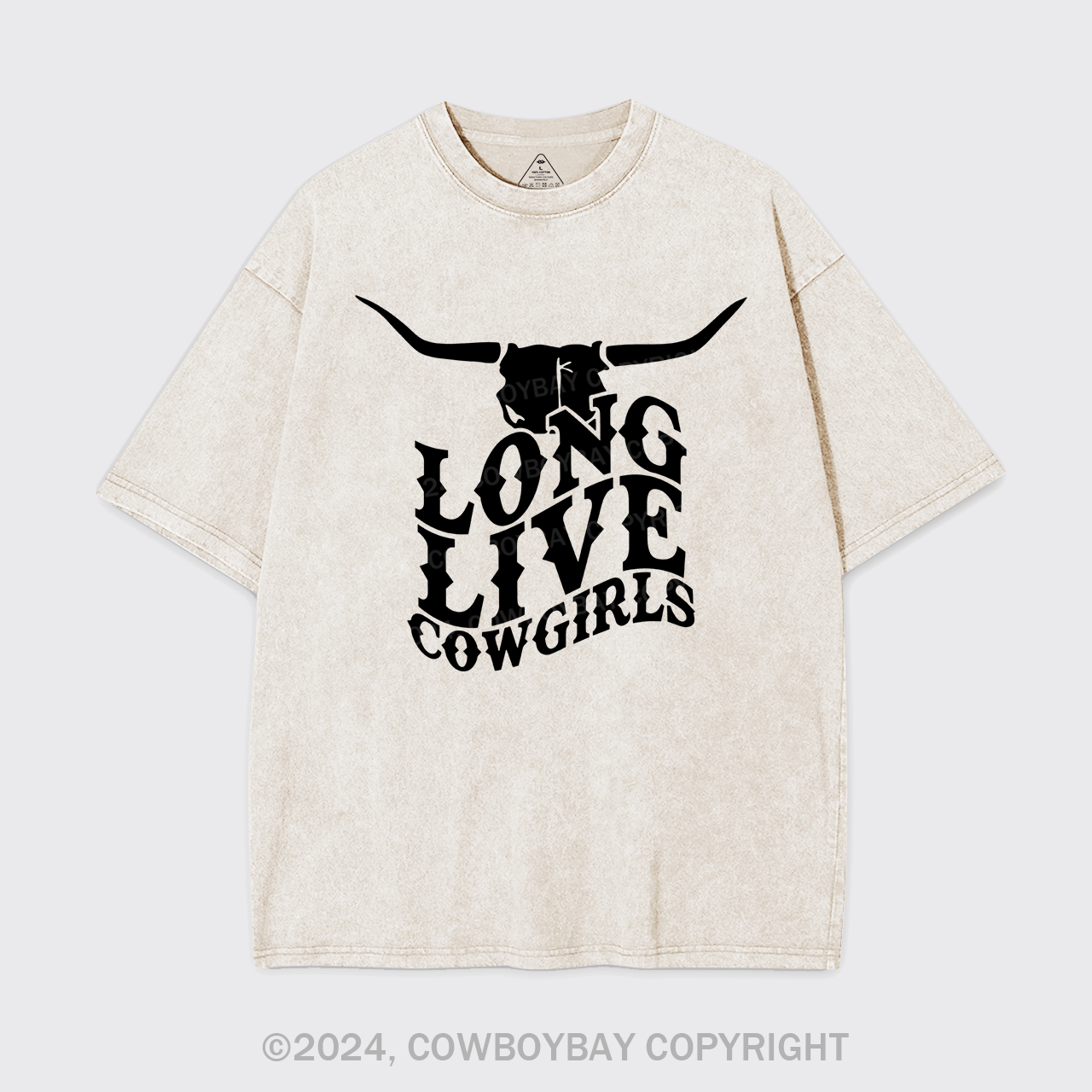 Cow Bull Long Live Cowgirls Garment-dye Tees