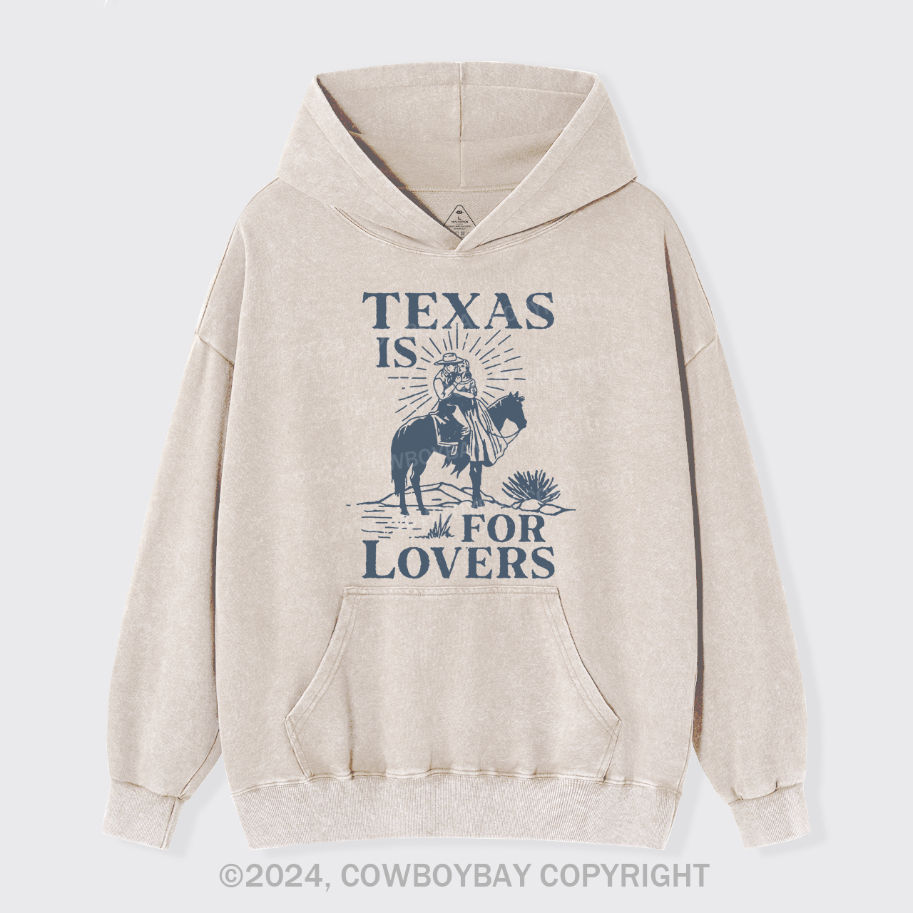 Texas Is For Lovers Giclée Fine Art Garment-Dye Hoodies