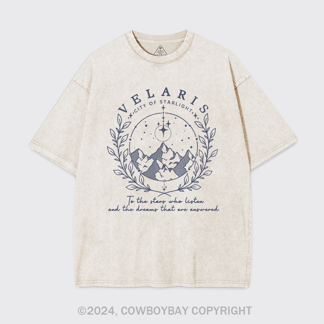 Velaris City Of Starlight Western Cowboy Garment-dye Tees