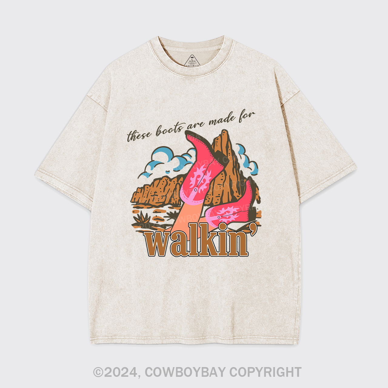 Boots Made For Walkin' Retro Garment-dye Tees