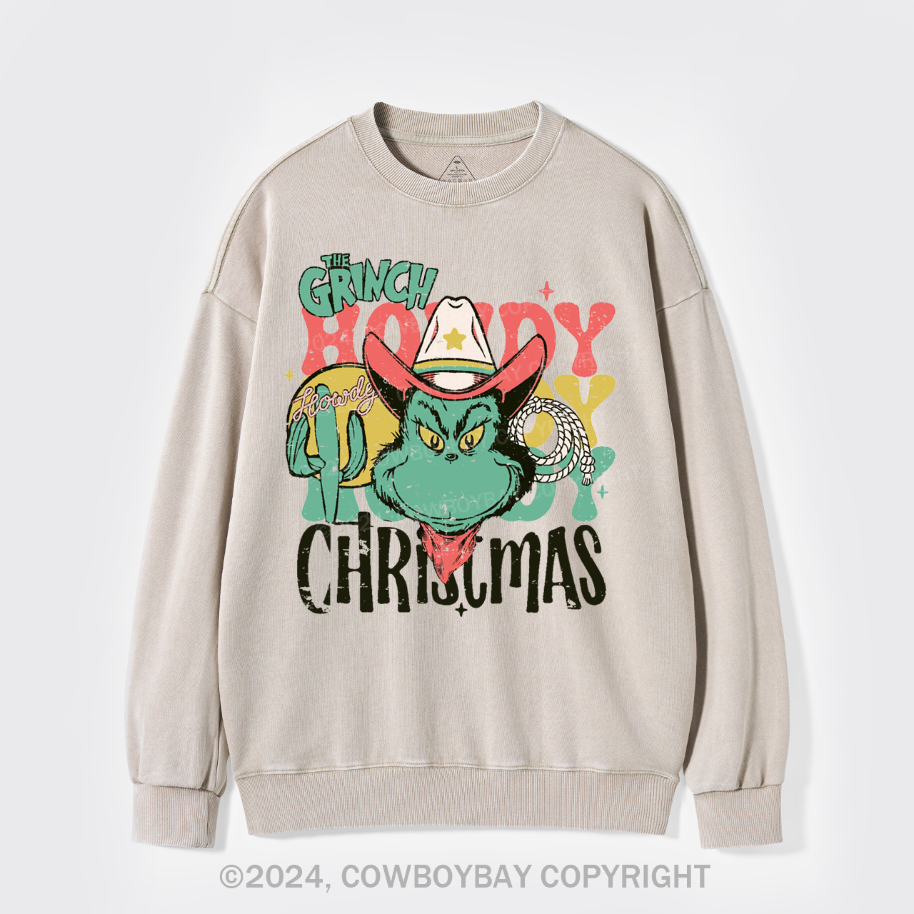 Howdy Christmas Washed Sweatshirts
