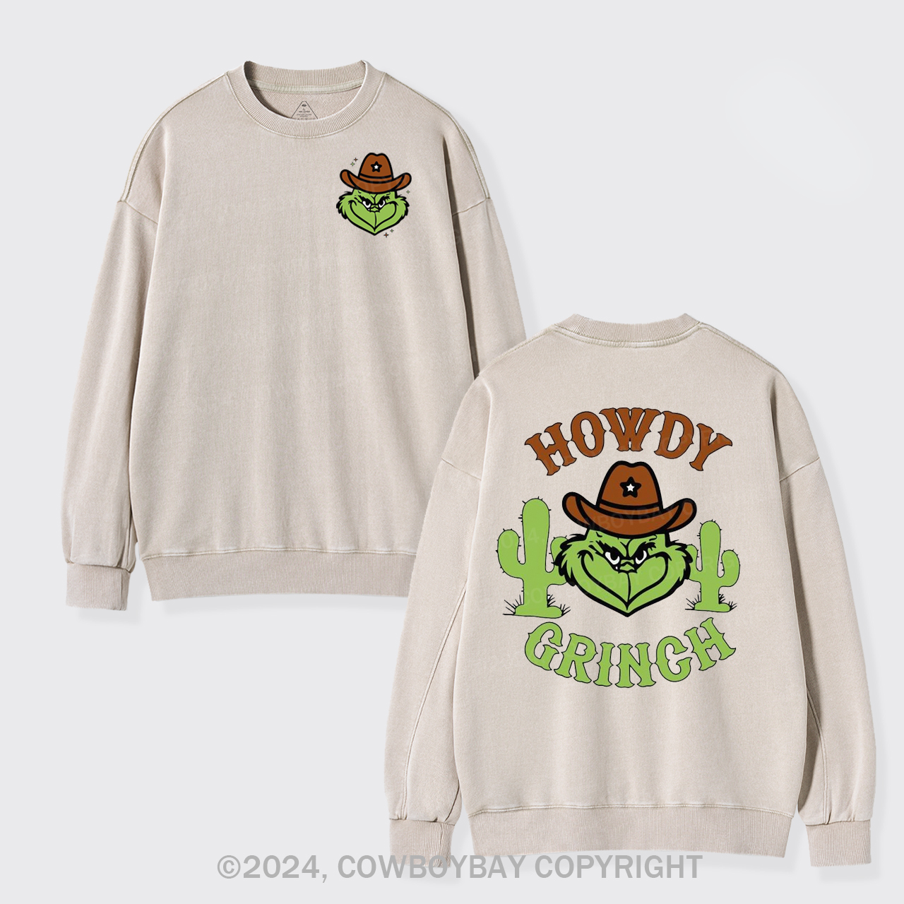 Howdy Western Holiday Washed Sweatshirts
