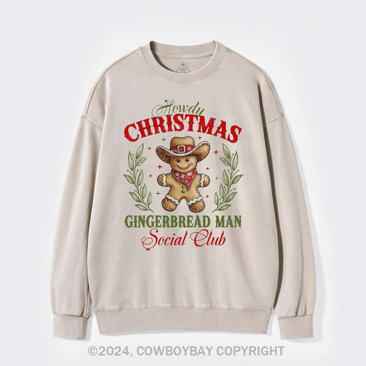 Howdy Christmas Season Washed Sweatshirts