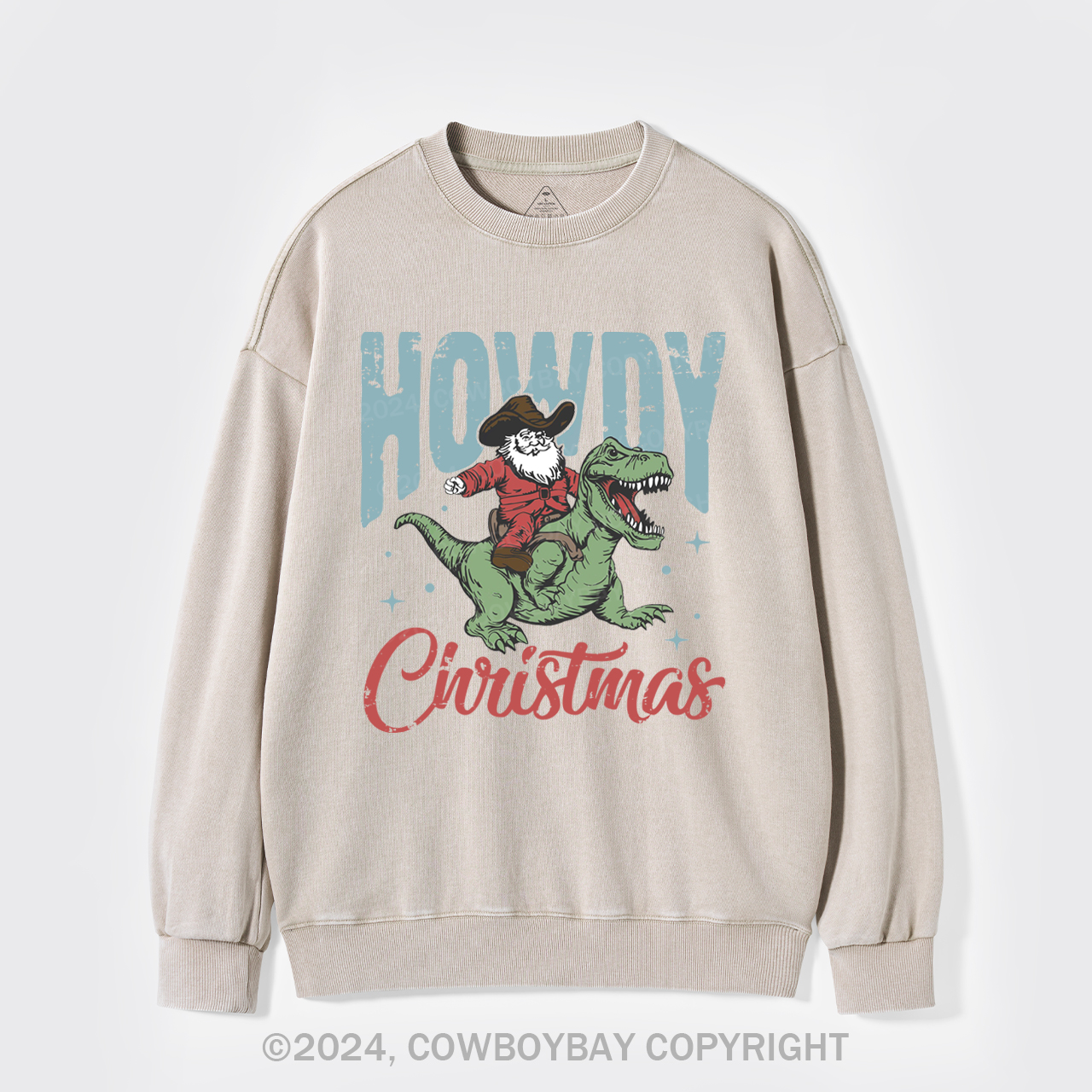 Retro Santa Claus Washed Sweatshirts