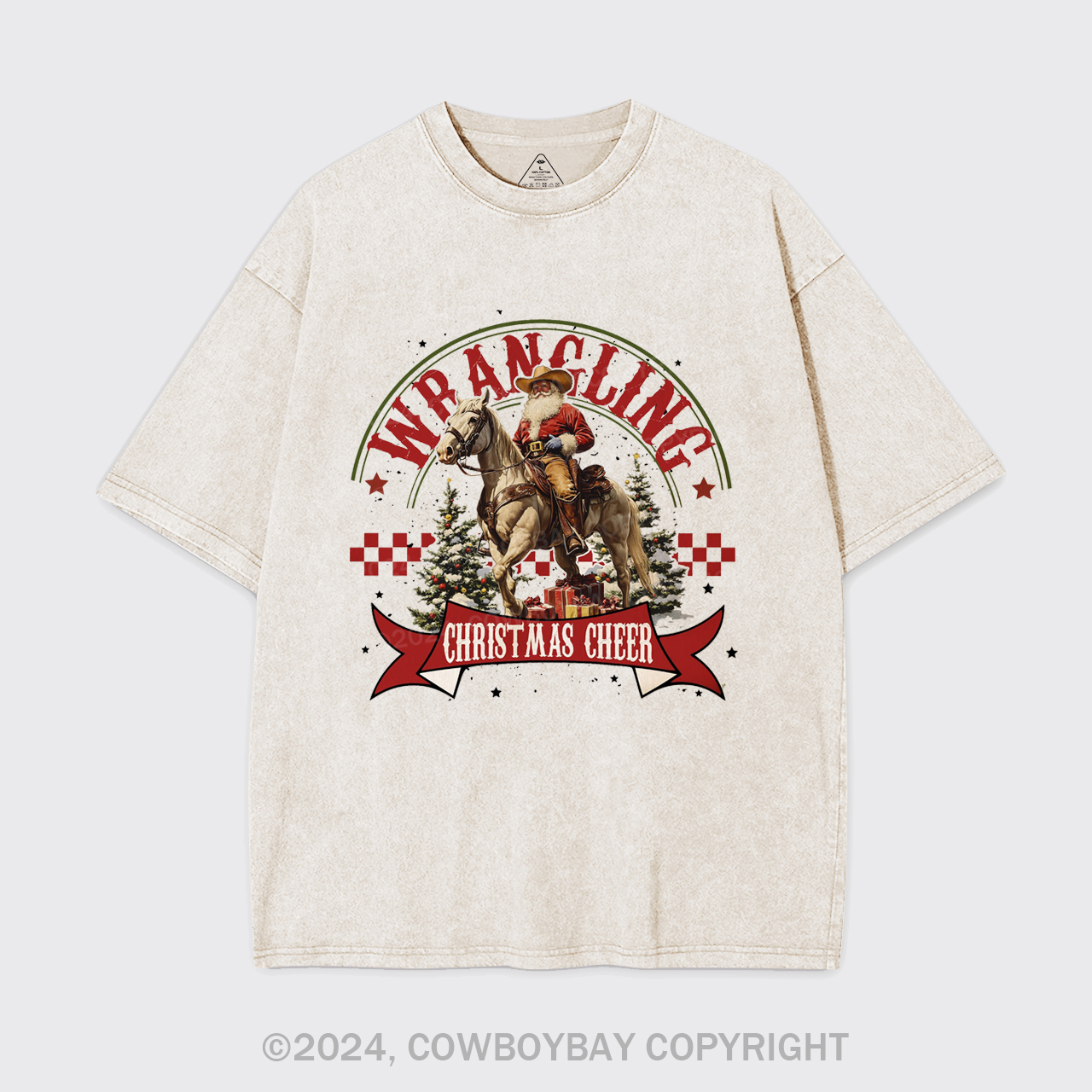Wrangling Christmas Cheer Garment-dye Tees