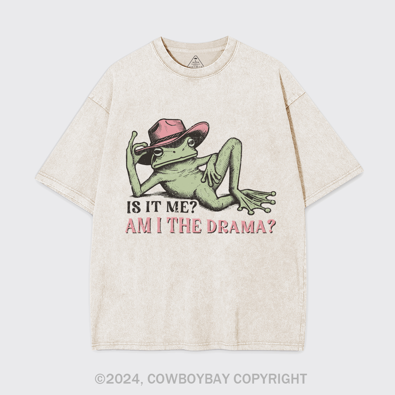 Funny Frog "Am I The Drama?" Garment-dye Tees