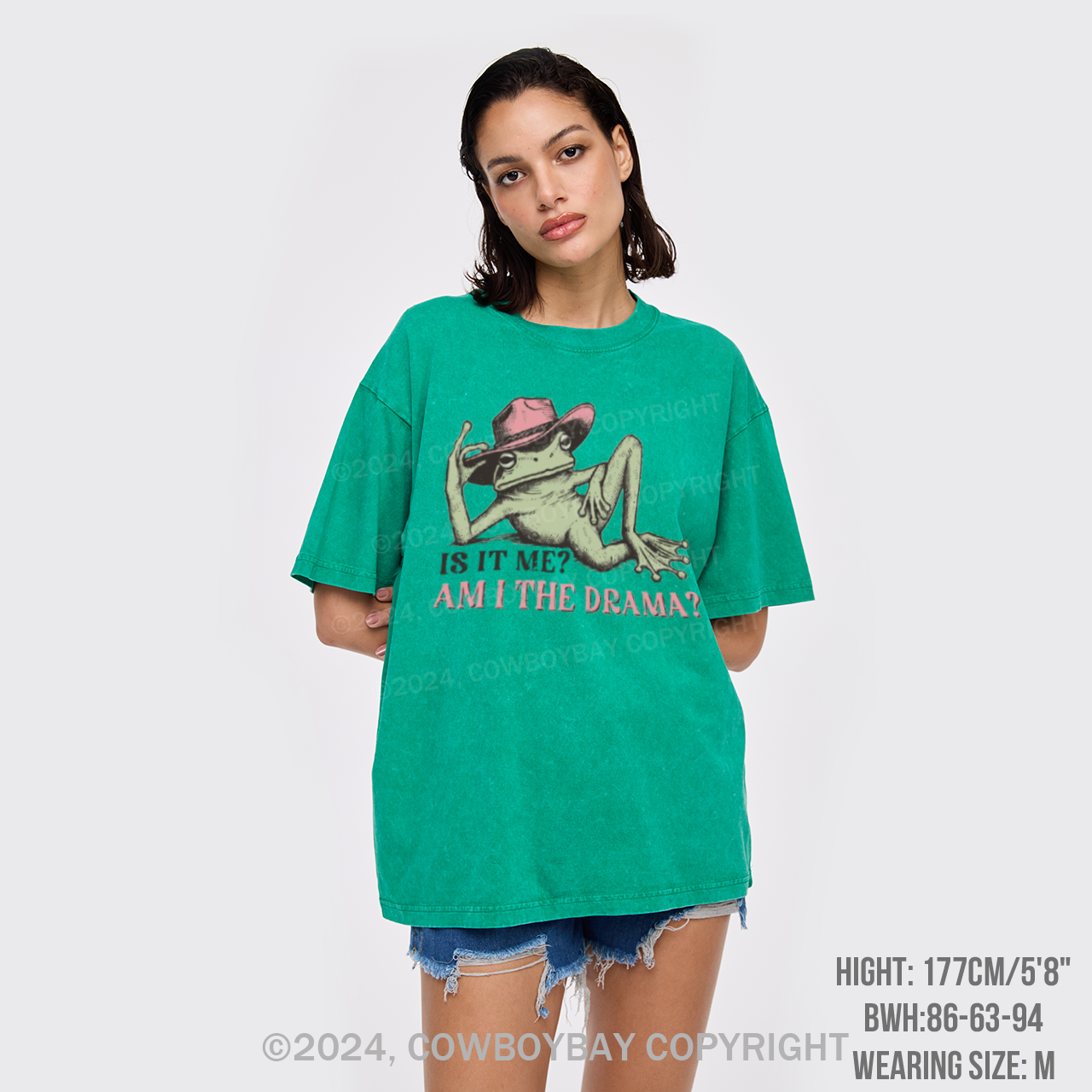 Funny Frog "Am I The Drama?" Garment-dye Tees