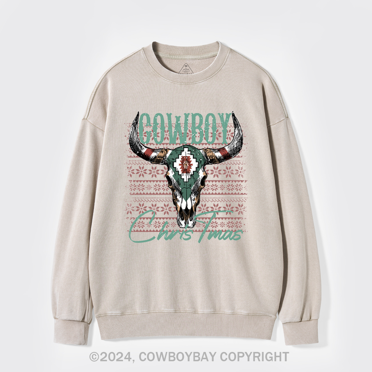 Cowboy Christmas Washed Sweatshirts