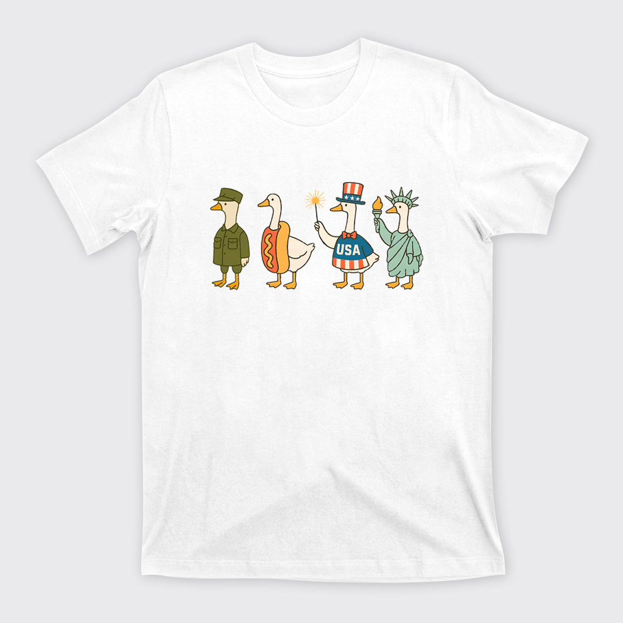 4th Of July-Patriotic Goose T-Shirts