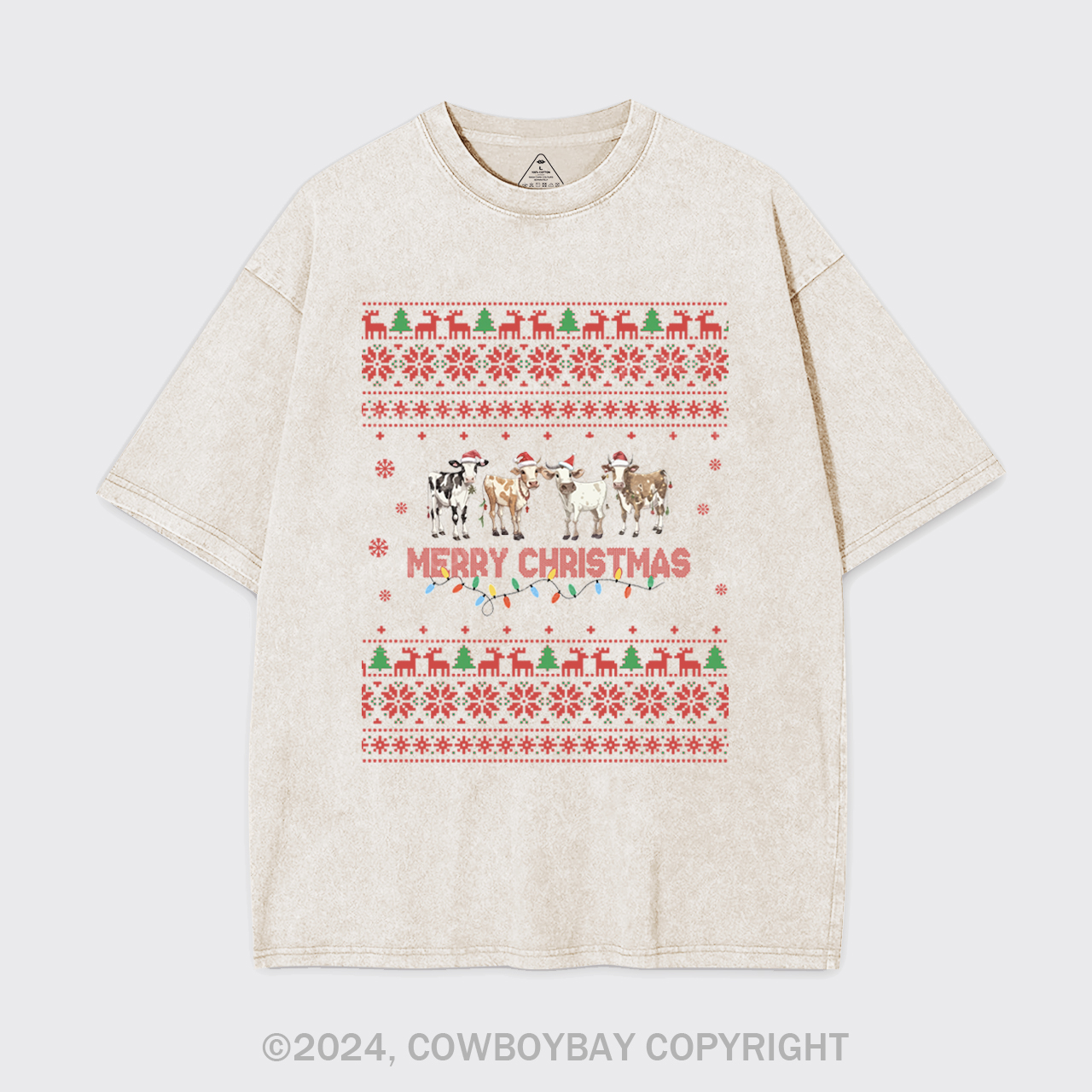 Christmas Cow Garment-dye Tees
