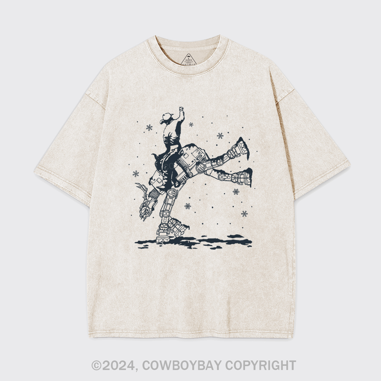 Christmas Star Rodeo At Cowboy Garment-dye Tees