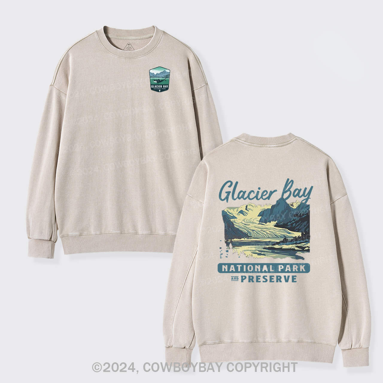 Glacier Bay National Park Washed Sweatshirts