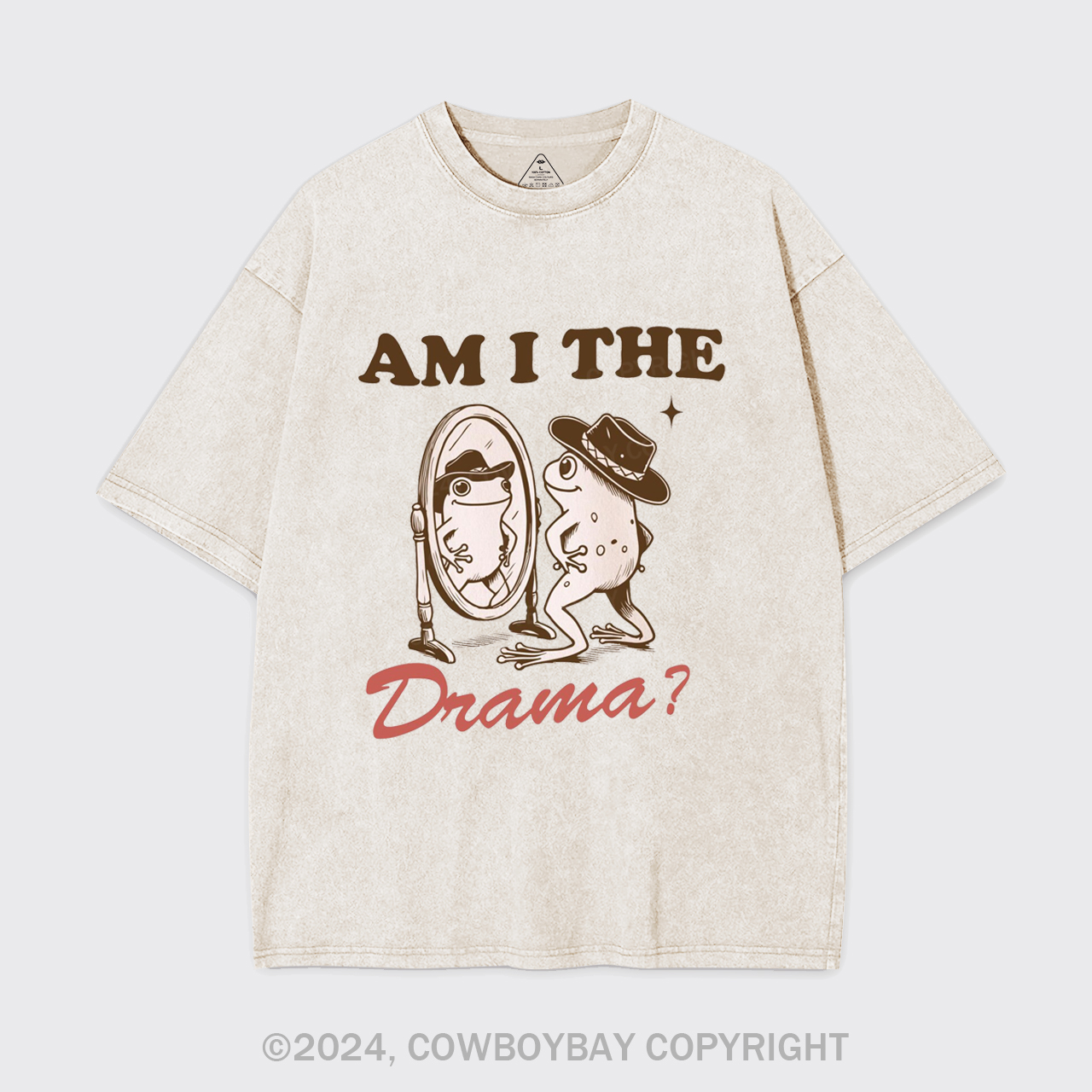 Vintage Retro Funny Frog Garment-dye Tees