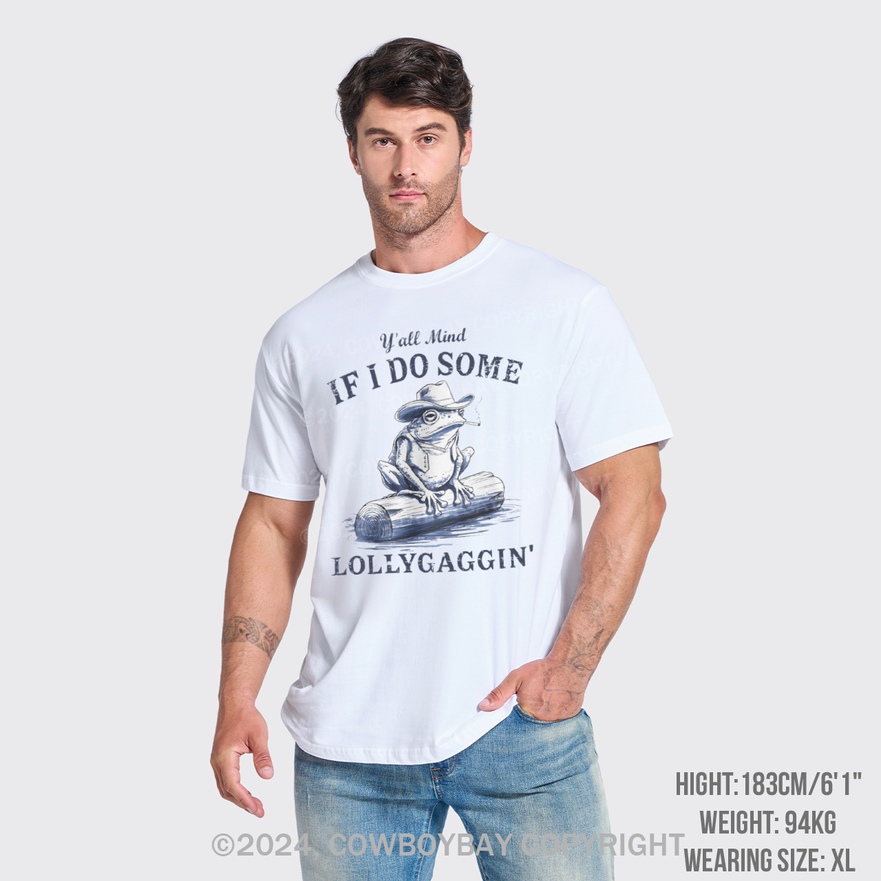 Vintage Cowboy Frog-Y'all Mind If I Do Some Lollygaggin T-Shirts