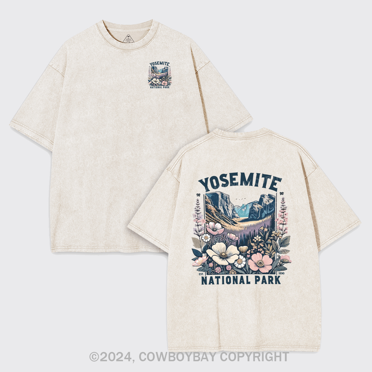 Yosemite National Park Wildflower Garment-dye Tees