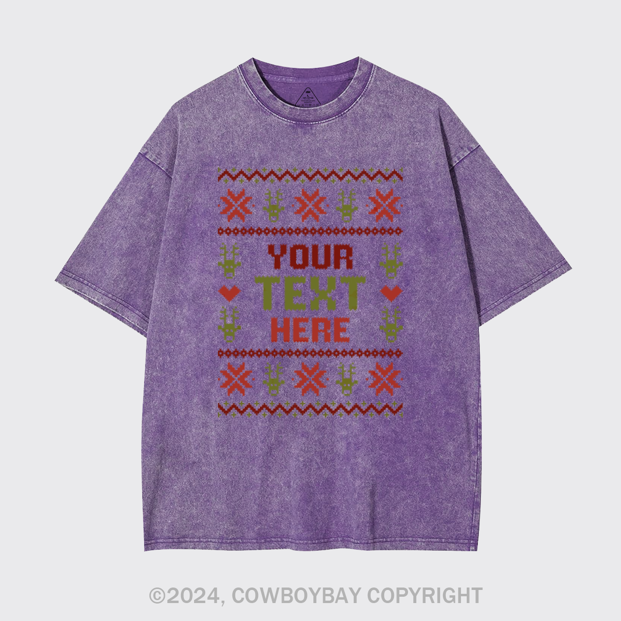 Personalized Name-This Is My Ugly Christmas Garment-dye Tees