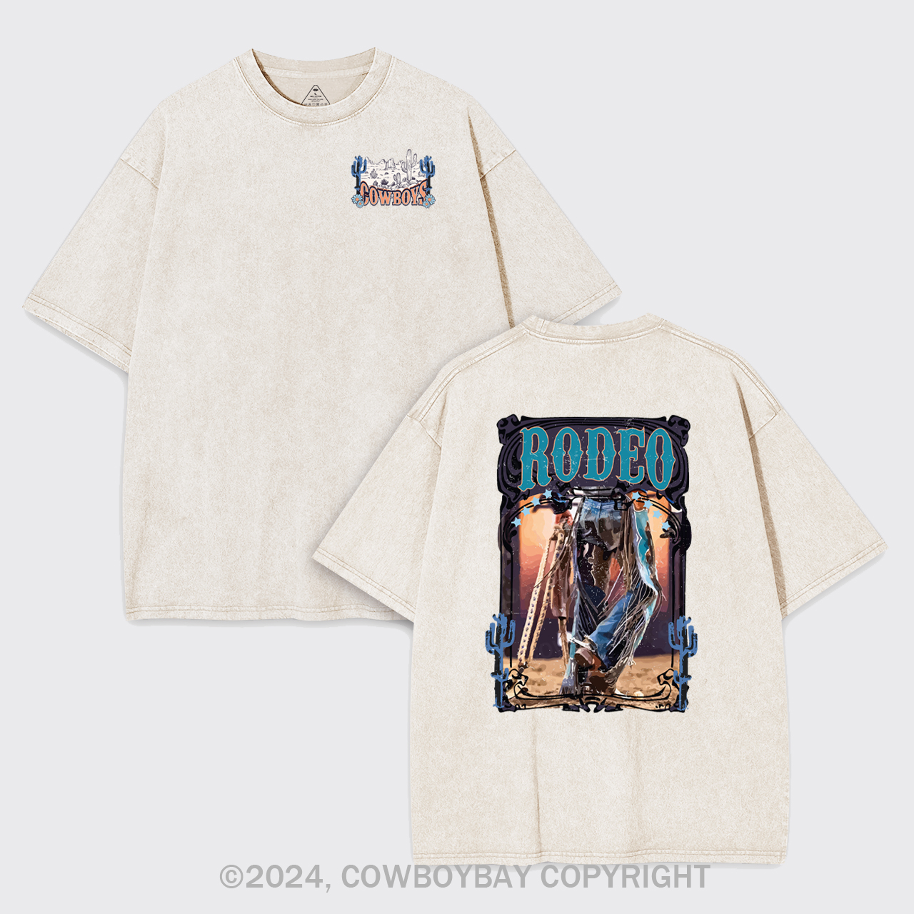 Western Rodeo Wild Cowboy Garment-dye Tees