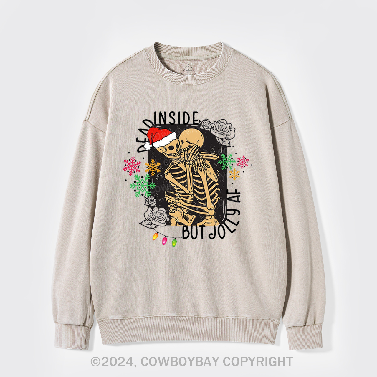 Dead Inside Skeleton Washed Sweatshirts