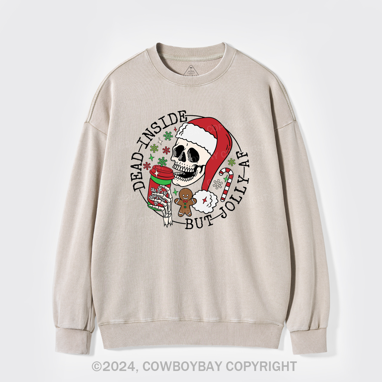 Holiday Spirit, Santa Washed Sweatshirts