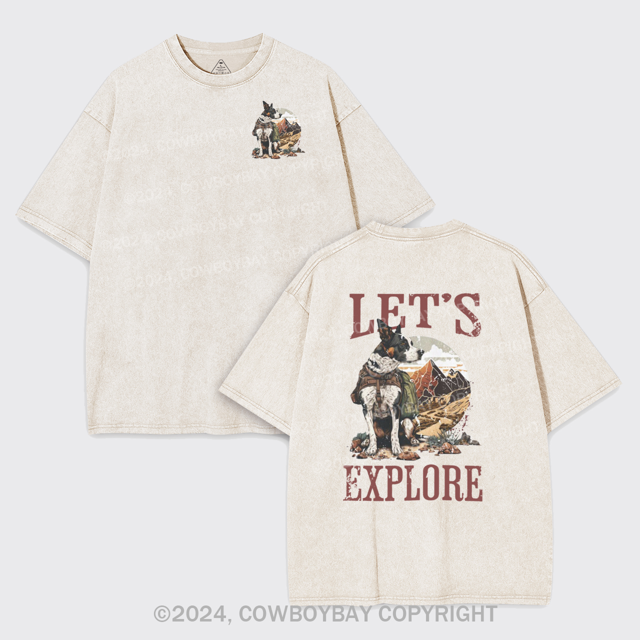 Cowboy Western Dog Garment-dye Tees