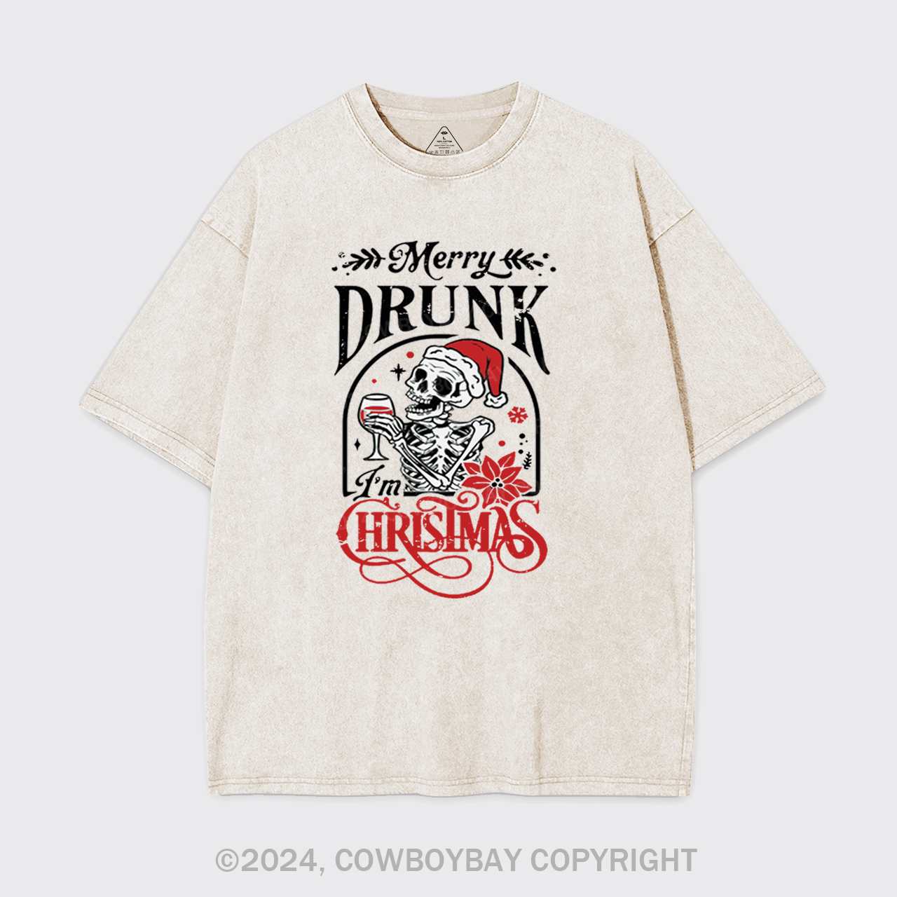 Christmas Skulls Garment-dye Tees