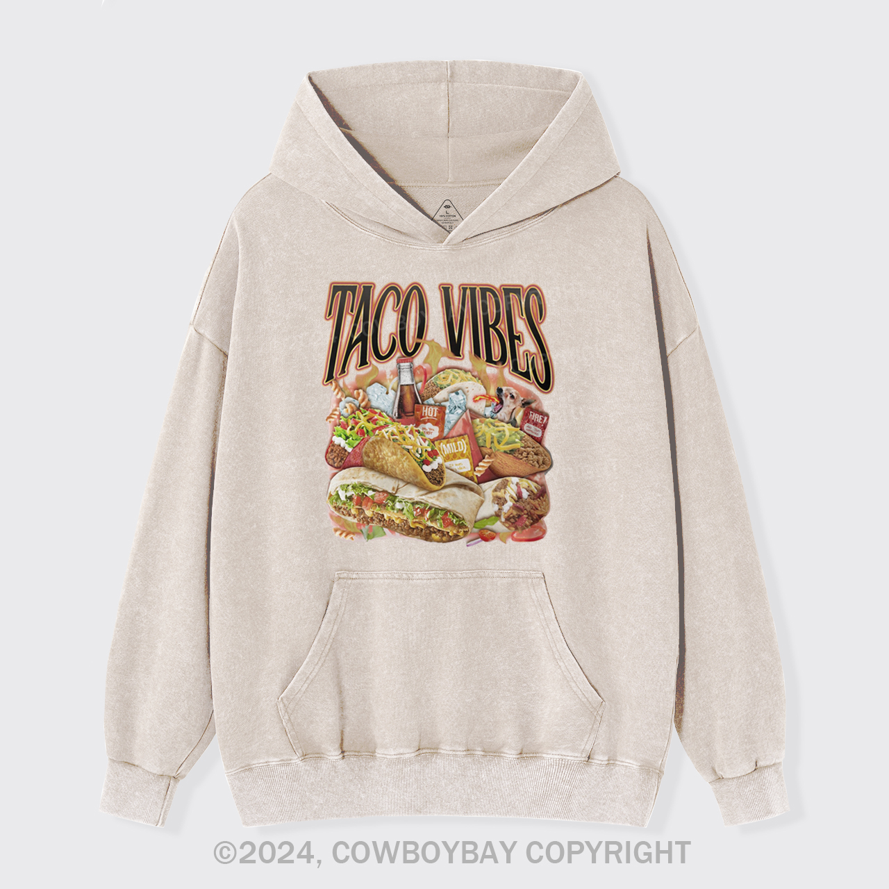 Taco Vibes Garment-Dye Hoodies