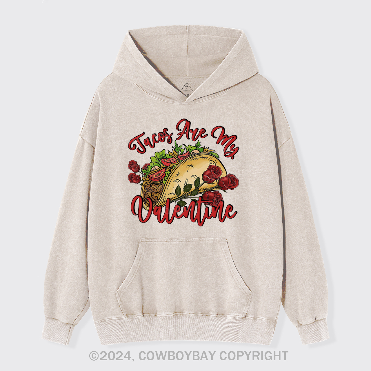 I'm Into Fitness, Fitness Taco In My Mouth Garment-Dye Hoodies