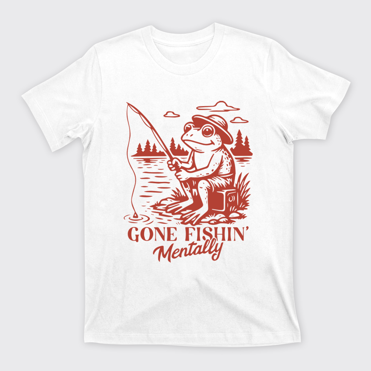 Funny Frog-Gone Fishin' T-Shirts
