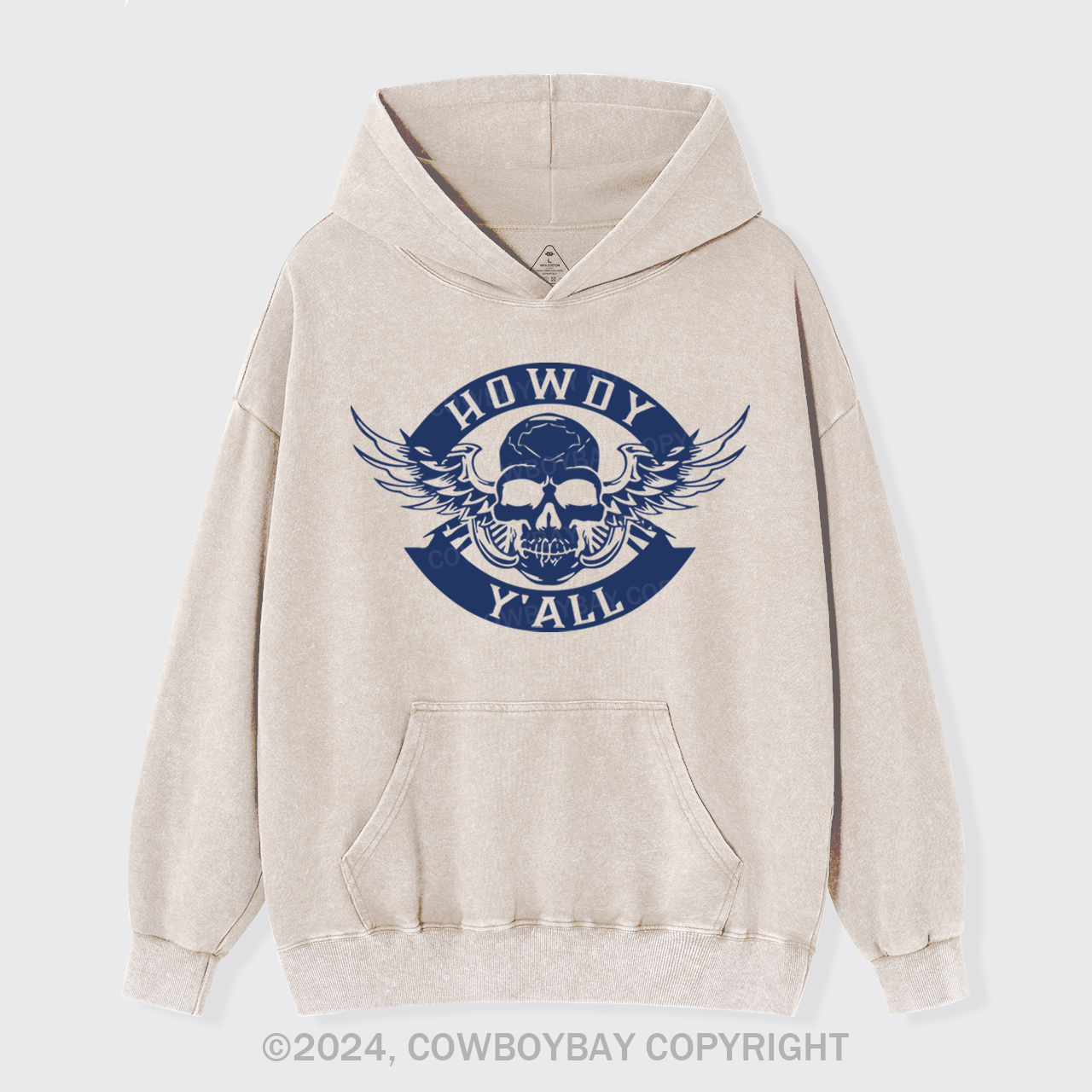 Howdy Y'all Logo Garment-Dye Hoodies