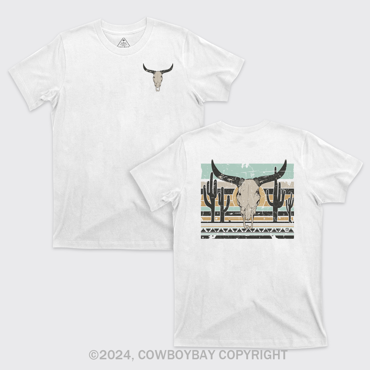 Rock Roll Steer Skull T-Shirts