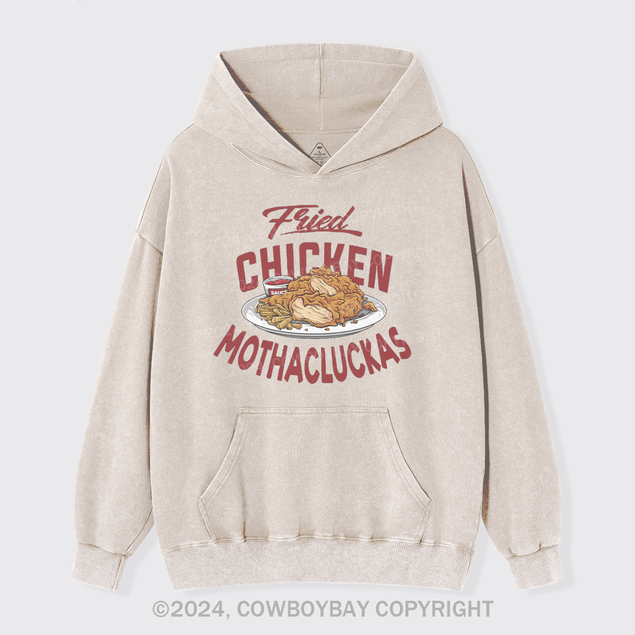 Fried Chicken Garment-Dye Hoodies