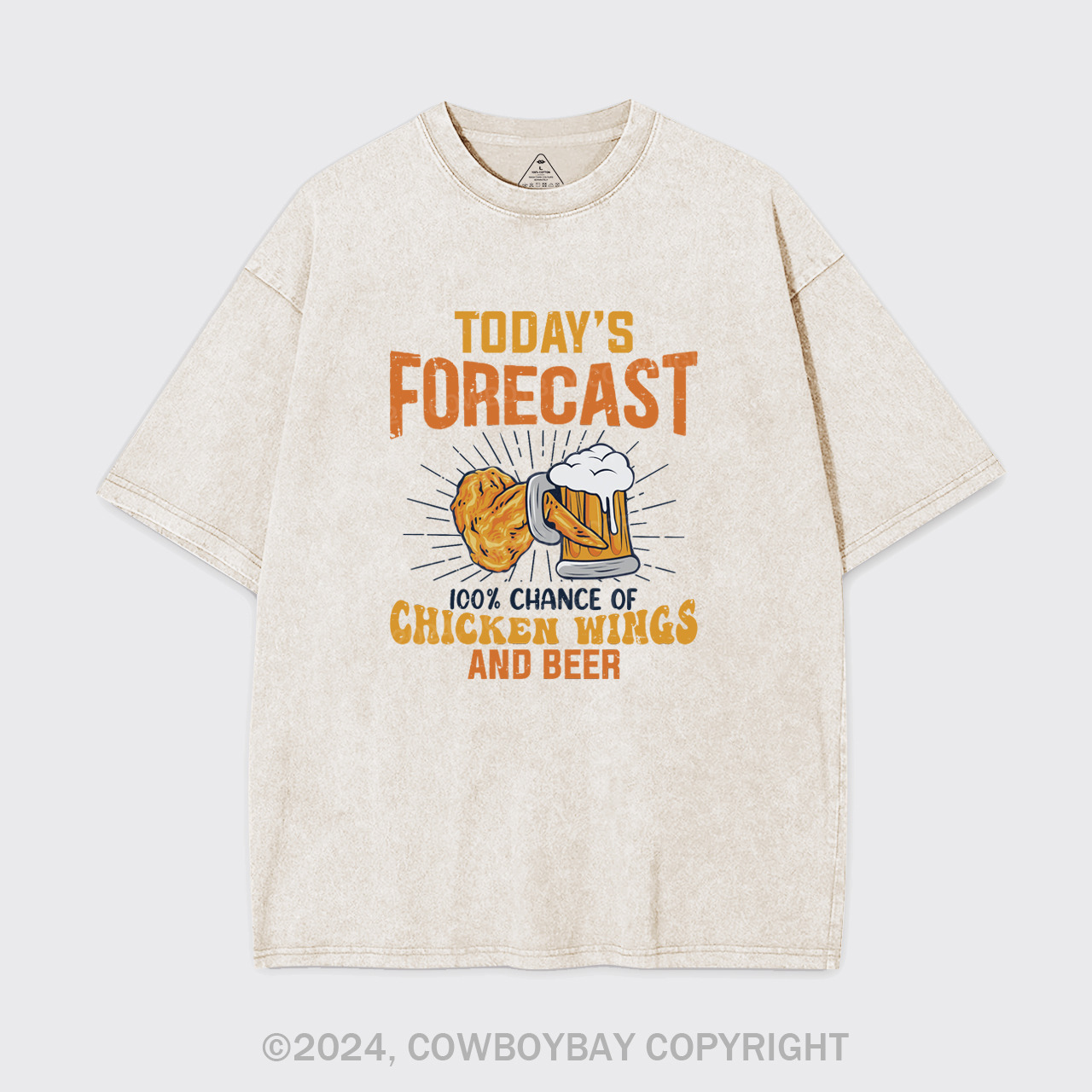 Chicken Wings And Beer Garment-dye Tees