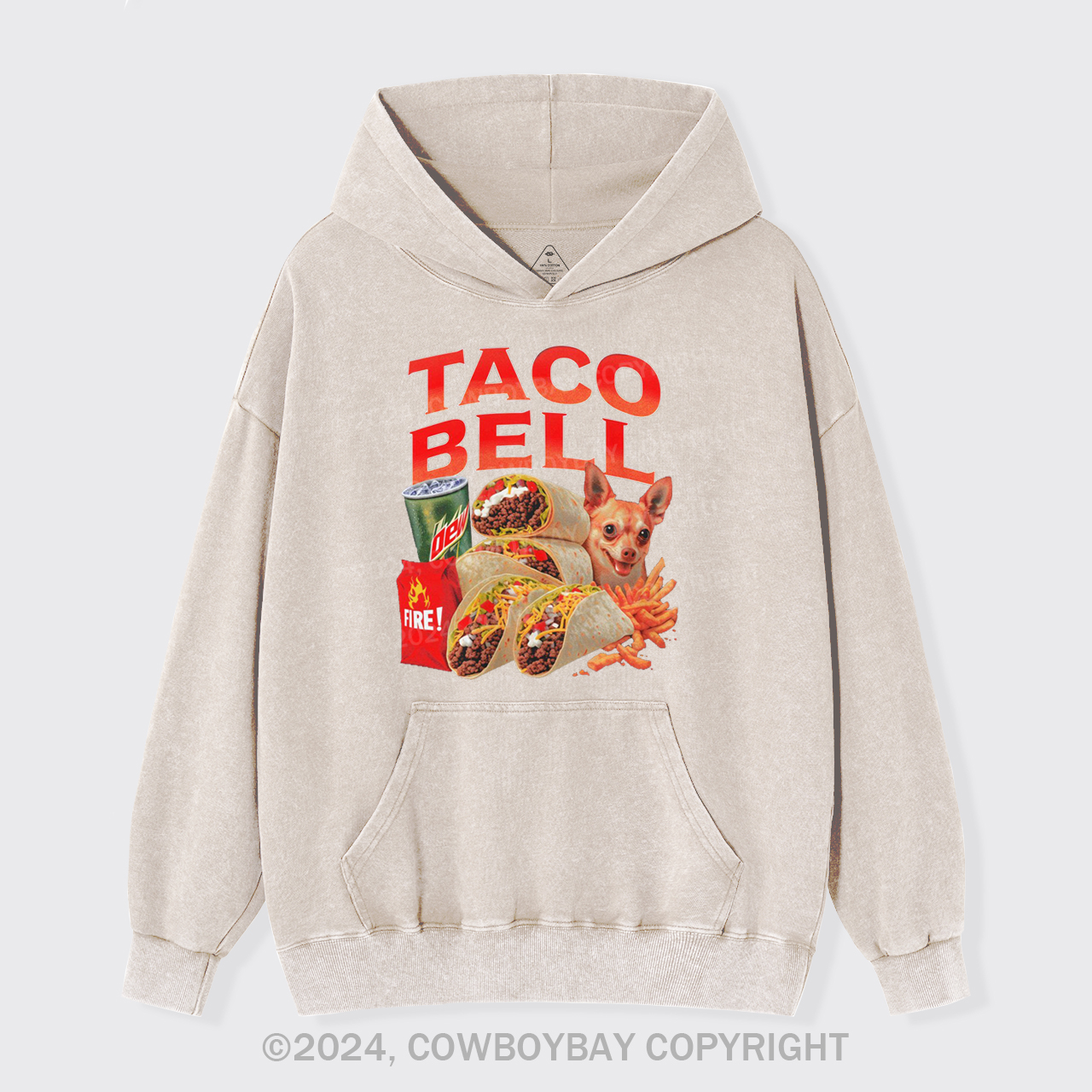Taco Bell 90's Garment-Dye Hoodies