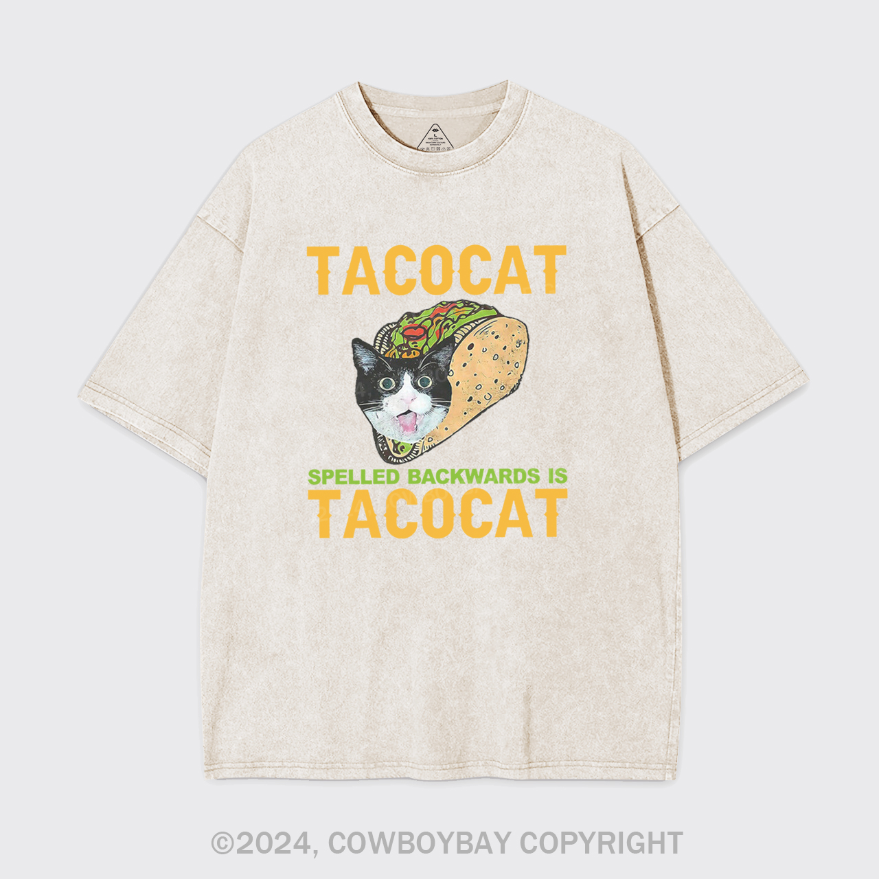 Tacocat Spelled Backwards Is Tacocat Garment-dye Tees