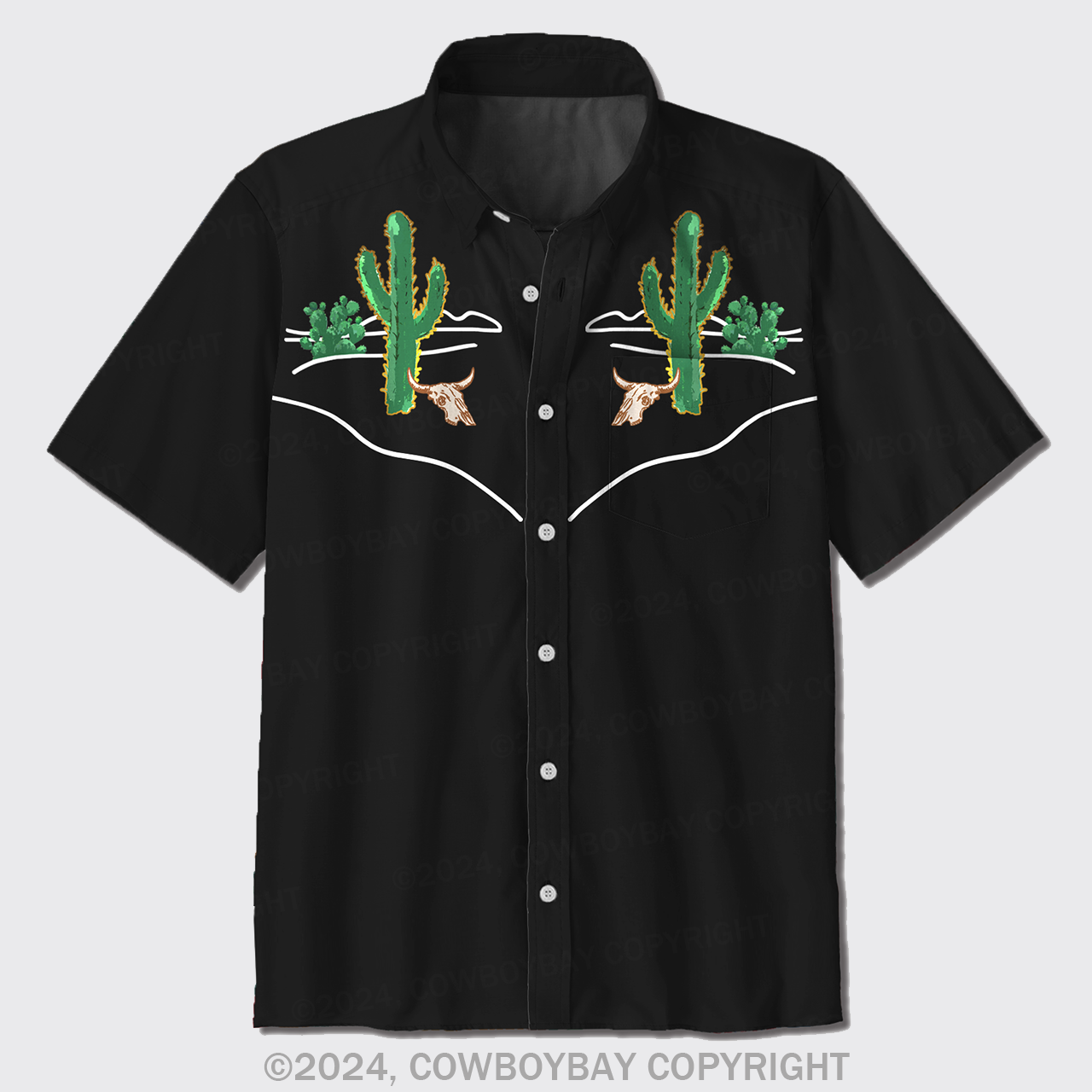 Desert Cactus Button Up Shirts