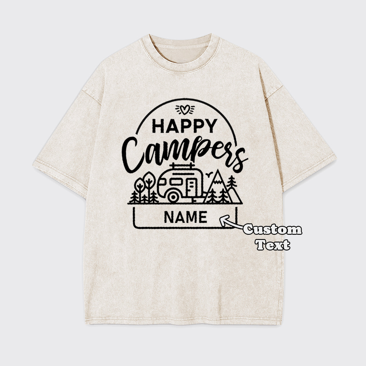 Personalized Happy Camper Garment-dye Tees